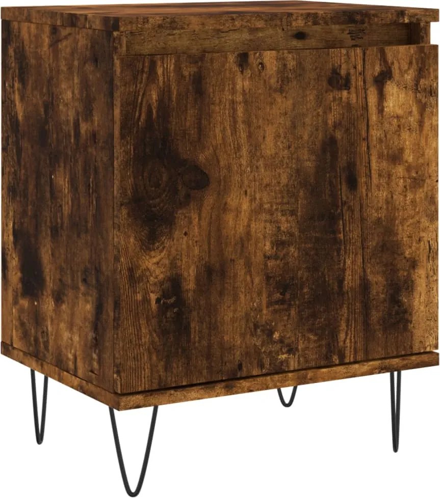 vidaXL Noptieră, stejar fumuriu, 40x30x50 cm, lemn compozit