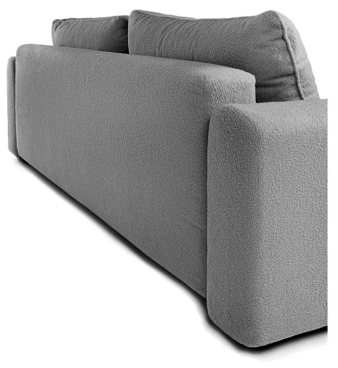 Canapea gri extensibilă cu tapițerie din țesătură bouclé 247 cm Quinoa – Bonami Selection