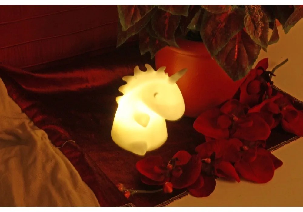 Veioză pentru copii albă Unicorn – Hilight