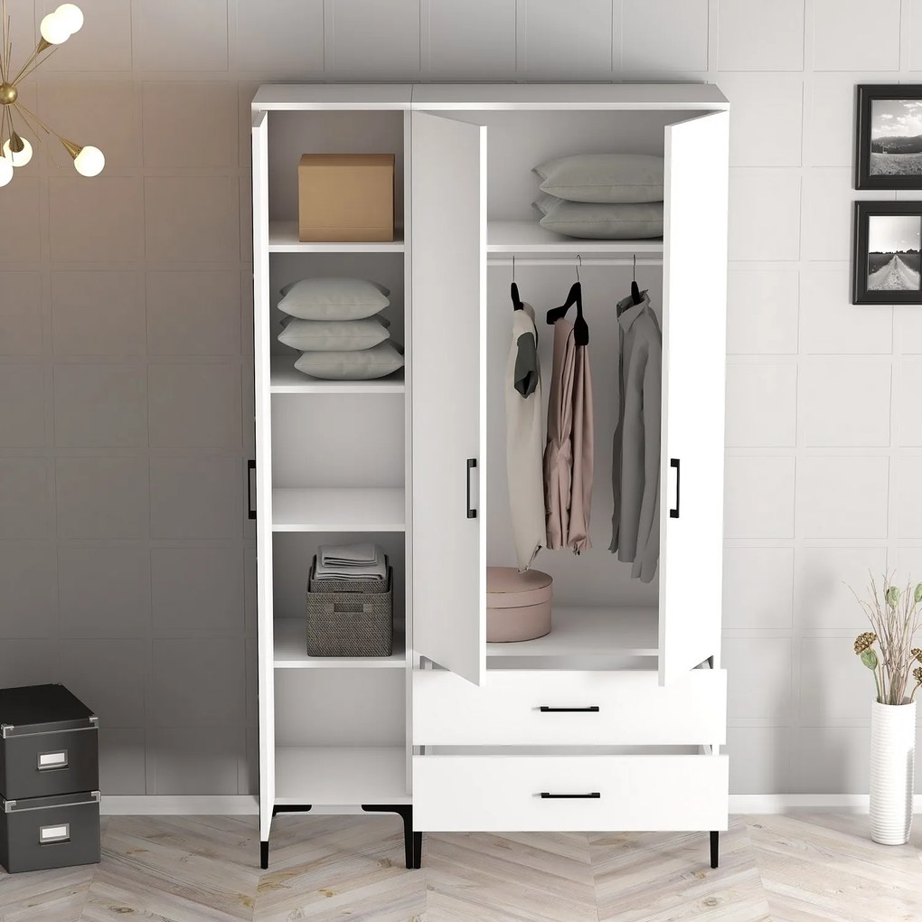 Dulap de haine Kiara PT (Alb). 1088436