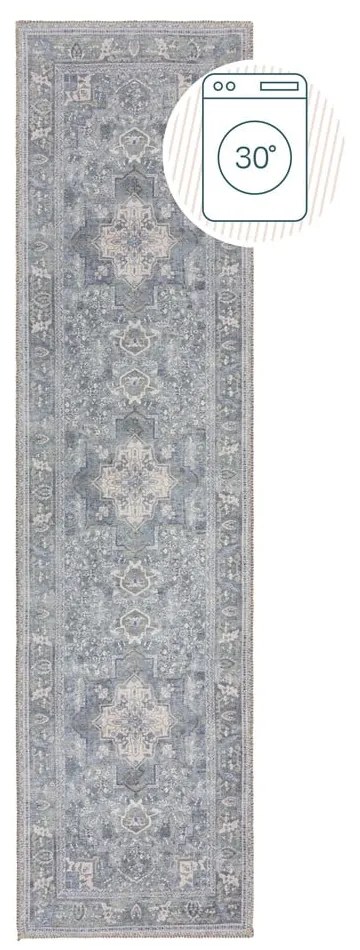 Covor tip traversă verde lavabil din amestec de fibre reciclate 60x230 cm Windsor – Flair Rugs