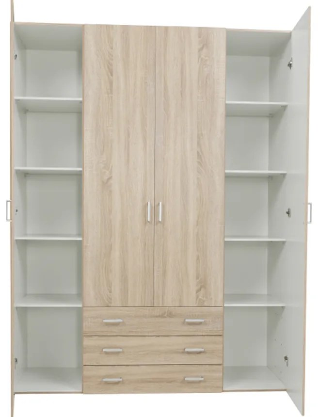 Dulap, 4 uşi, stejar sonoma, GWEN 70429