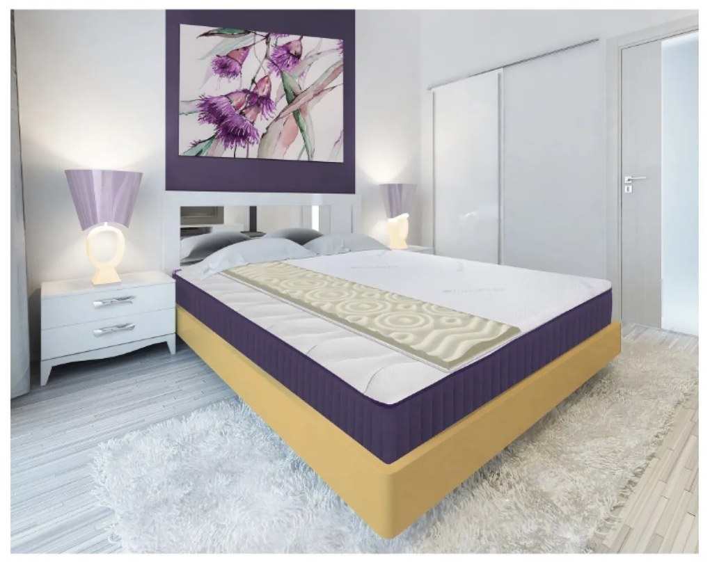 Topper saltea Green Future, Lavanda Therapy 7 zone de confort 160x200 cm, 5 cm