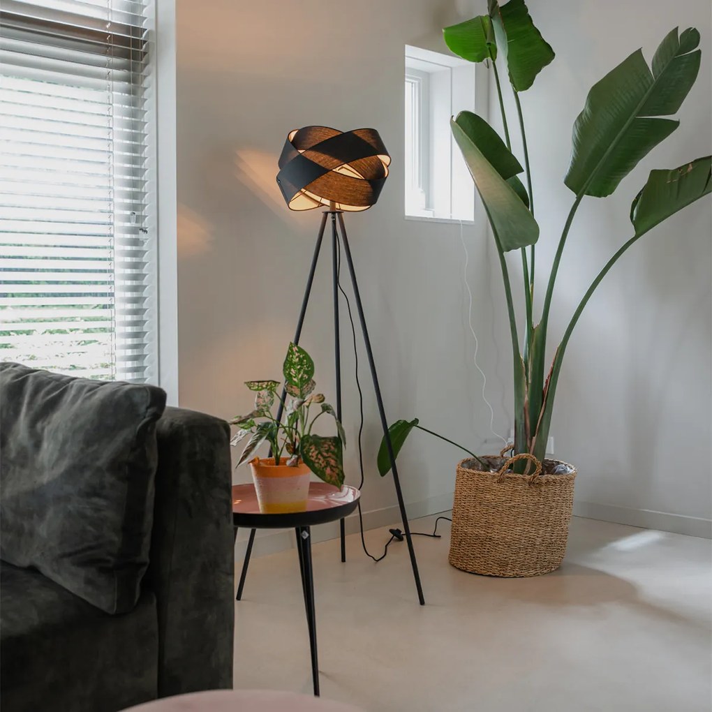 Lampa de podea modernă neagră - Cloth