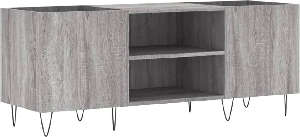 vidaXL Dulap pentru discuri gri sonoma, 121x38x48 cm, lemn prelucrat