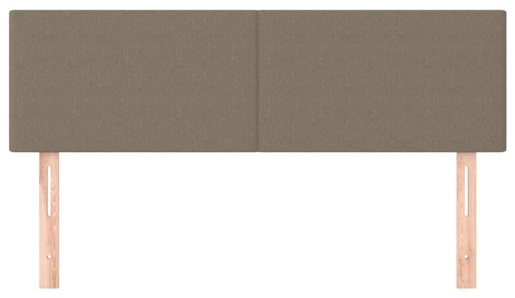Tablii de pat, 2 buc., gri taupe, 72x5x78 88 cm, textil 2, Gri taupe, 144 x 5 x 78 88 cm