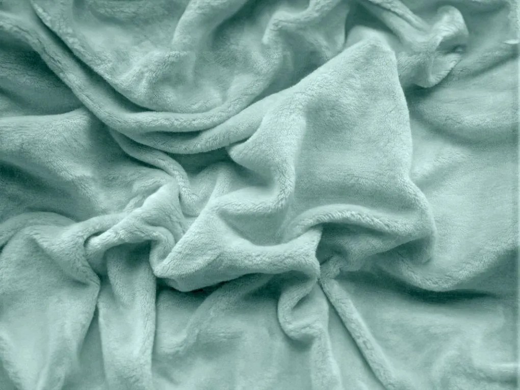 Lenjerie de pat fosforescenta din microplus UNIVERSE gri + cearsaf din microplus SOFT 90x200 cm mentol