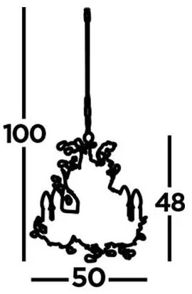 Lustră pe lanț ALMANDITE 5xE14/40W/230V Searchlight 2495-5CR