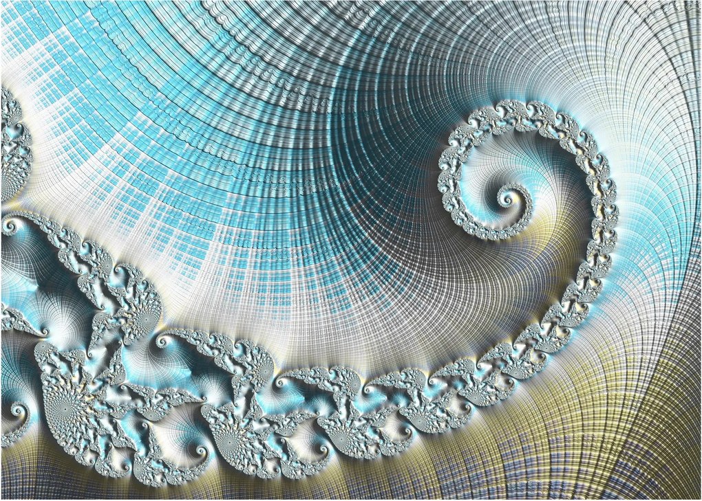 Tablou pe sticlă - Spirale texturate (70x50 cm)