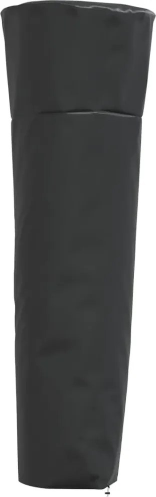 vidaXL Husă încălzitor formă de piramidă negru 86x47x241cm Oxford 420D