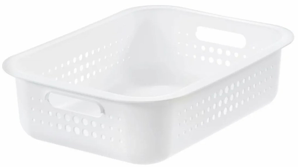 Coș de depozitare SmartStore Modern, alb, 37 x 28x 10 cm, 37 x 28 x 10 cm
