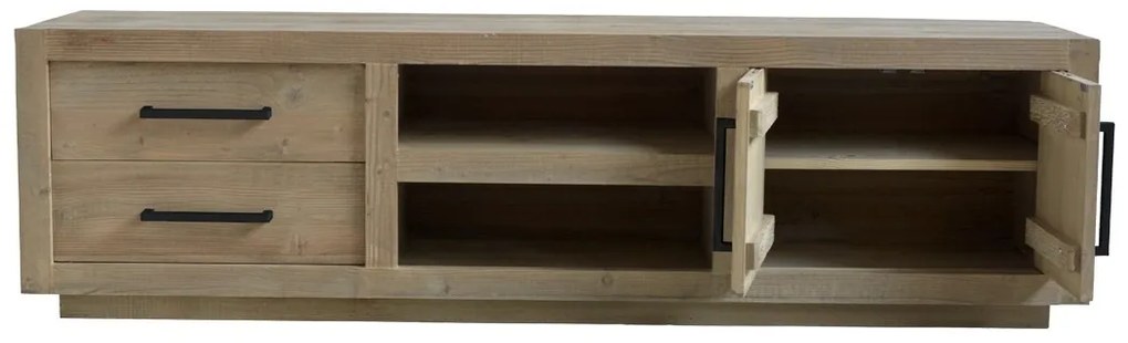 Comoda TV natur, din lemn reciclat , Country