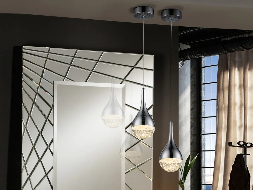 Pendul LED design modern 10cm Elie crom SV-773106