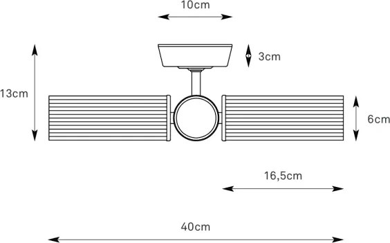 Markslöjd 109238 - Plafonieră aplicată pentru baie RIMINI 3xG9/20W/230V IP44 alamă