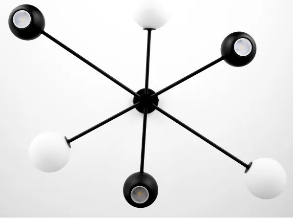 Lustră pe tijă Jupiter 1997 MOKA 3xGU10/10W/230V + 3xG9/10W/230V negru/alb