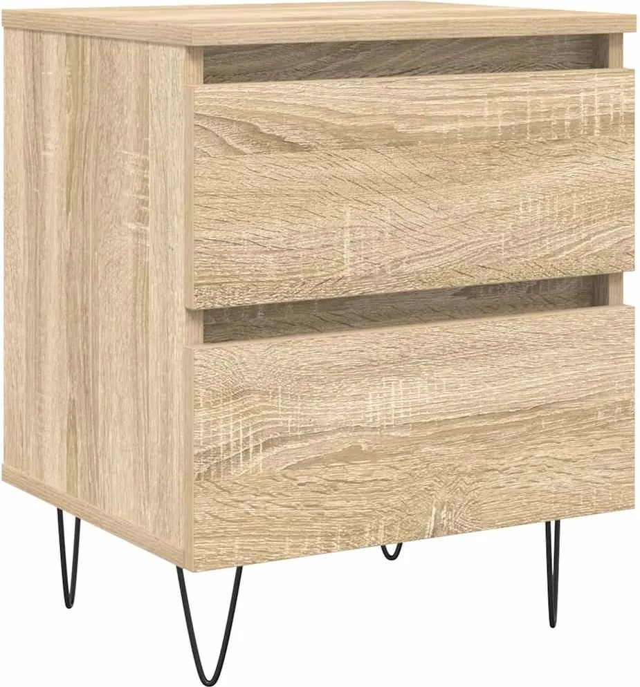 vidaXL Noptieră, stejar sonoma, 40x35x50 cm, lemn compozit