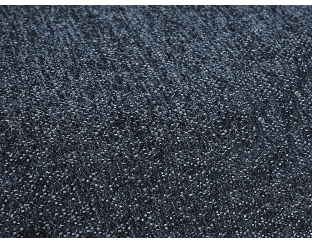 Colțar albastru închis extensibil/cu spațiu de depozitare cu tapițerie din chenille (cu colț pe partea stângă/în formă de "U") Everest – Bobochic Paris