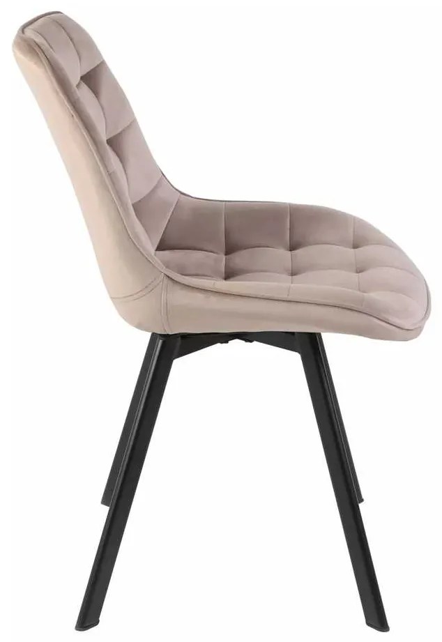 Scaun de bucătărie Albons Velvet, bej