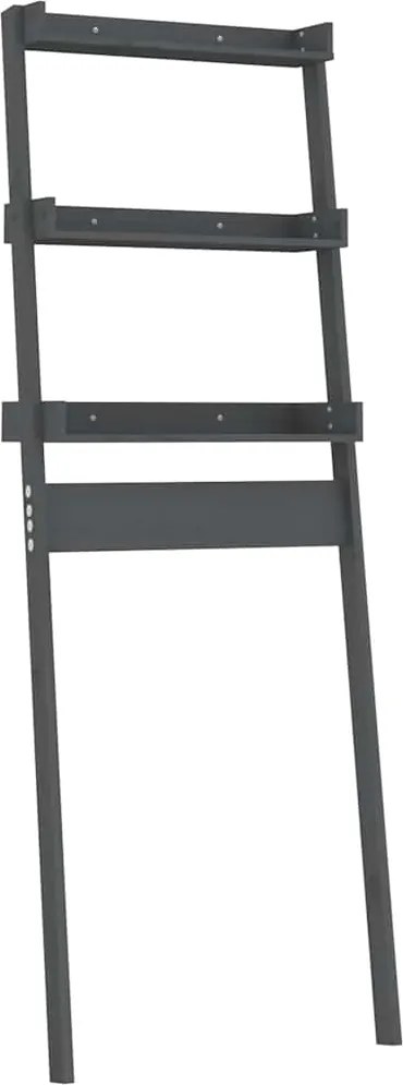 vidaXL Raft de toaletă, gri, 63,5x32x179 cm, lemn masiv de pin