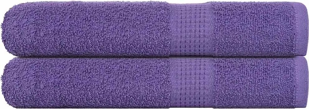 vidaXL Prosoape FROGN 2 buc., violet, 100x200 cm, 360 g/m²