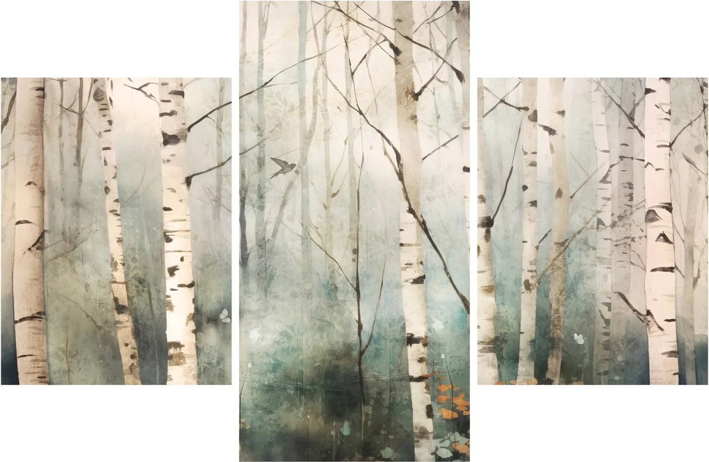 Tablou - Desenarea unui model de pădure (90x60 cm)