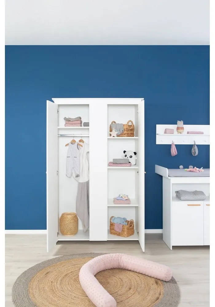 Șifonier de copii alb 119x190x52 cm Anton – Roba
