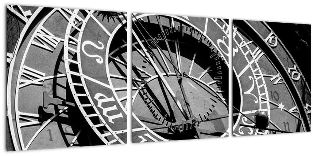 Tablou - Ceasul Astronomic, Praga, Republica Cehă (cu ceas) (90x30 cm)