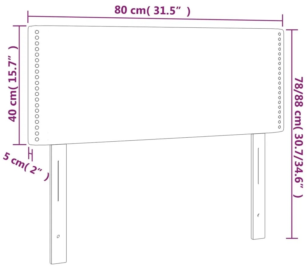 Tablie de pat, maro, 80x5x78 88 cm, piele ecologica 1, Maro, 80 x 5 x 78 88 cm