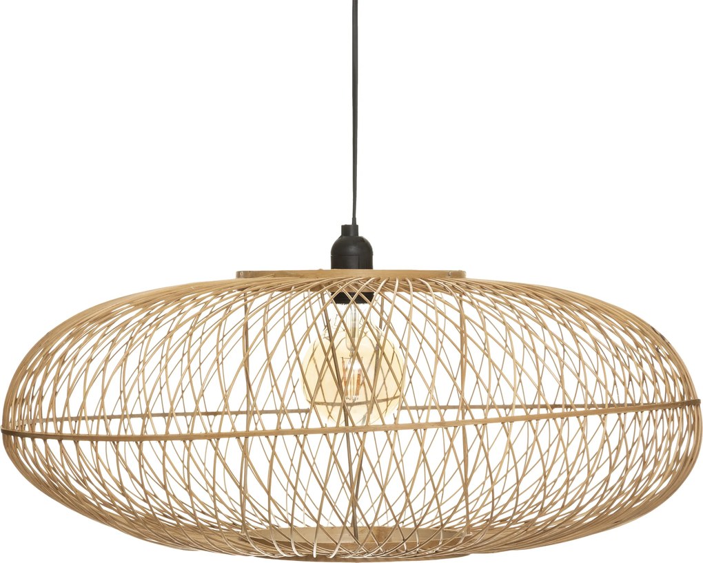 Lampă cu pandantiv din bambus LOREN, Ø 60 cm