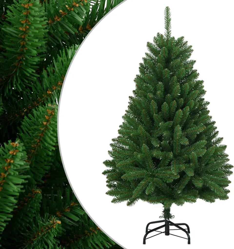 vidaXL Brad de Crăciun artificial cu balamale cu suport, verde, 150 cm