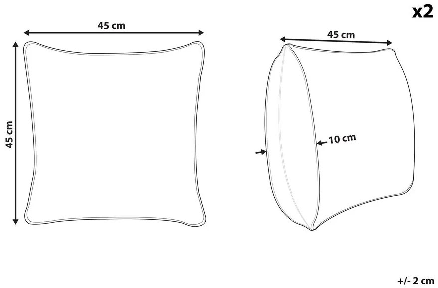 Set 2 buc perne decorative 45 x 45 cm Tso (verde). 1079896
