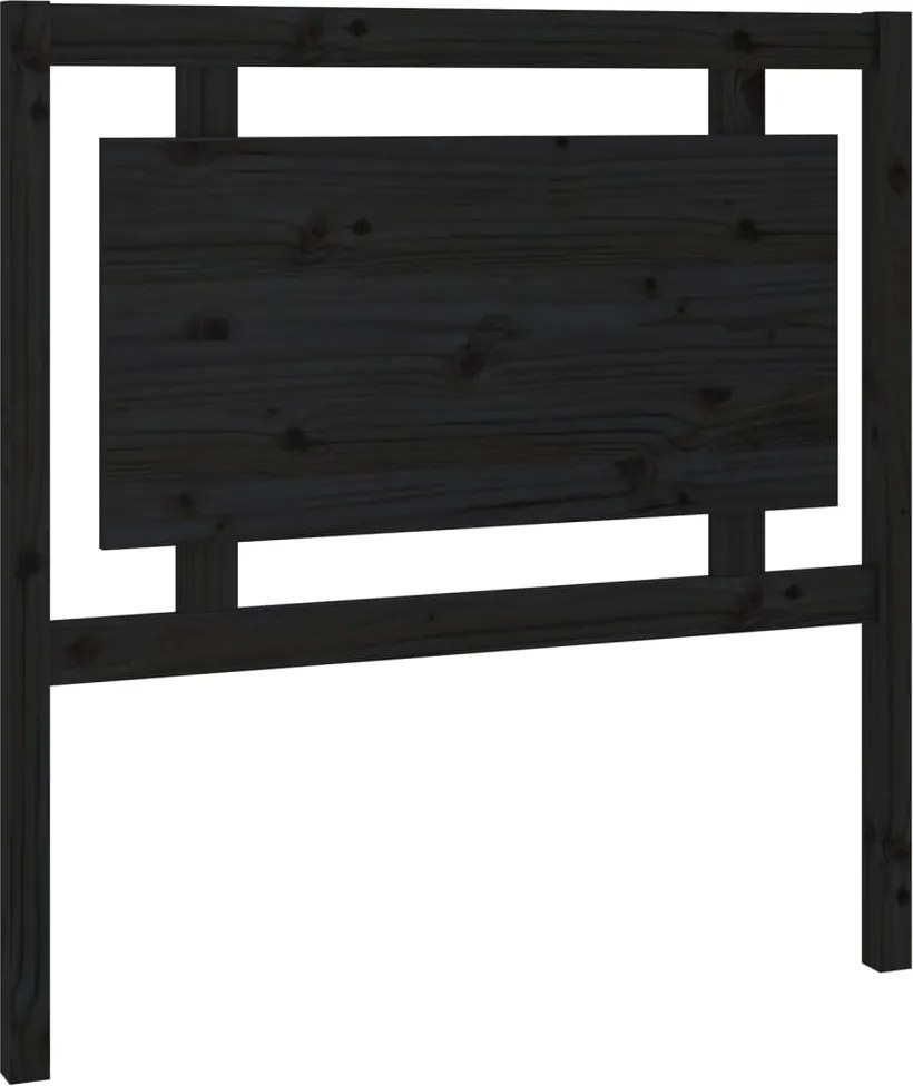 vidaXL Tăblie de pat, negru, 95,5x4x100 cm, lemn masiv de pin