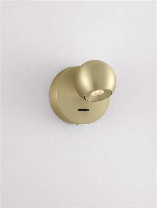 Aplica de perete cu spot LED SFERA aurie