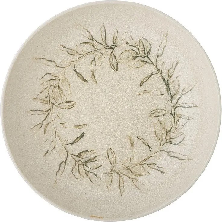 Bol mic crem din gresie 450 ml cu model de Crăciun Hollie – Bloomingville