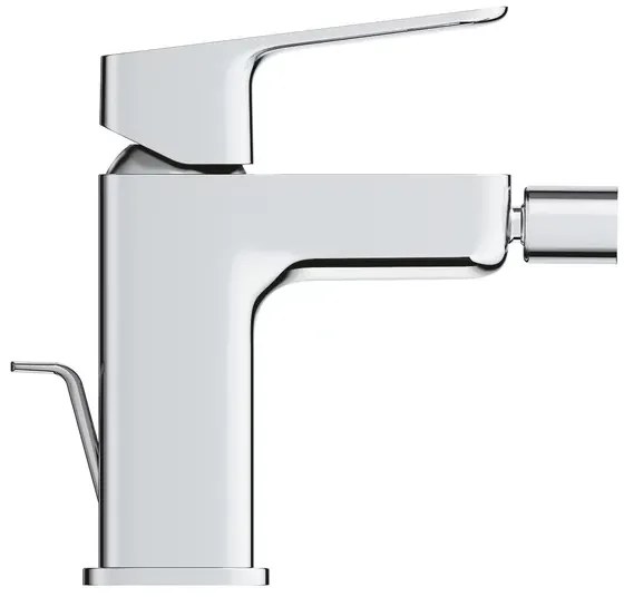 Baterie bideu monocomanda Grohe Cubeo cu ventil Pop-Up crom lucios