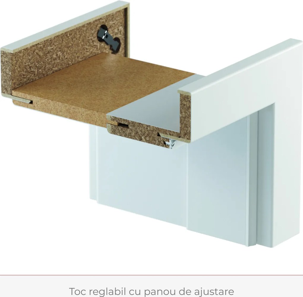 Usa cu toc reglabil HDF PORTA DECOR - ST DR 280-320 mm - 100% Rezistent la Apa, Alb