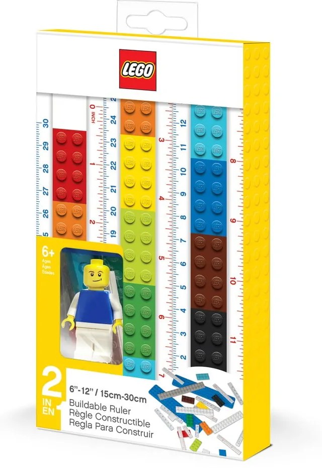 Riglă pliabilă cu minifigurină LEGO®, 30 cm