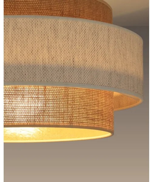 Plafonieră BOHO 1xE27/60W/230V Ø 40 cm, crem/iută