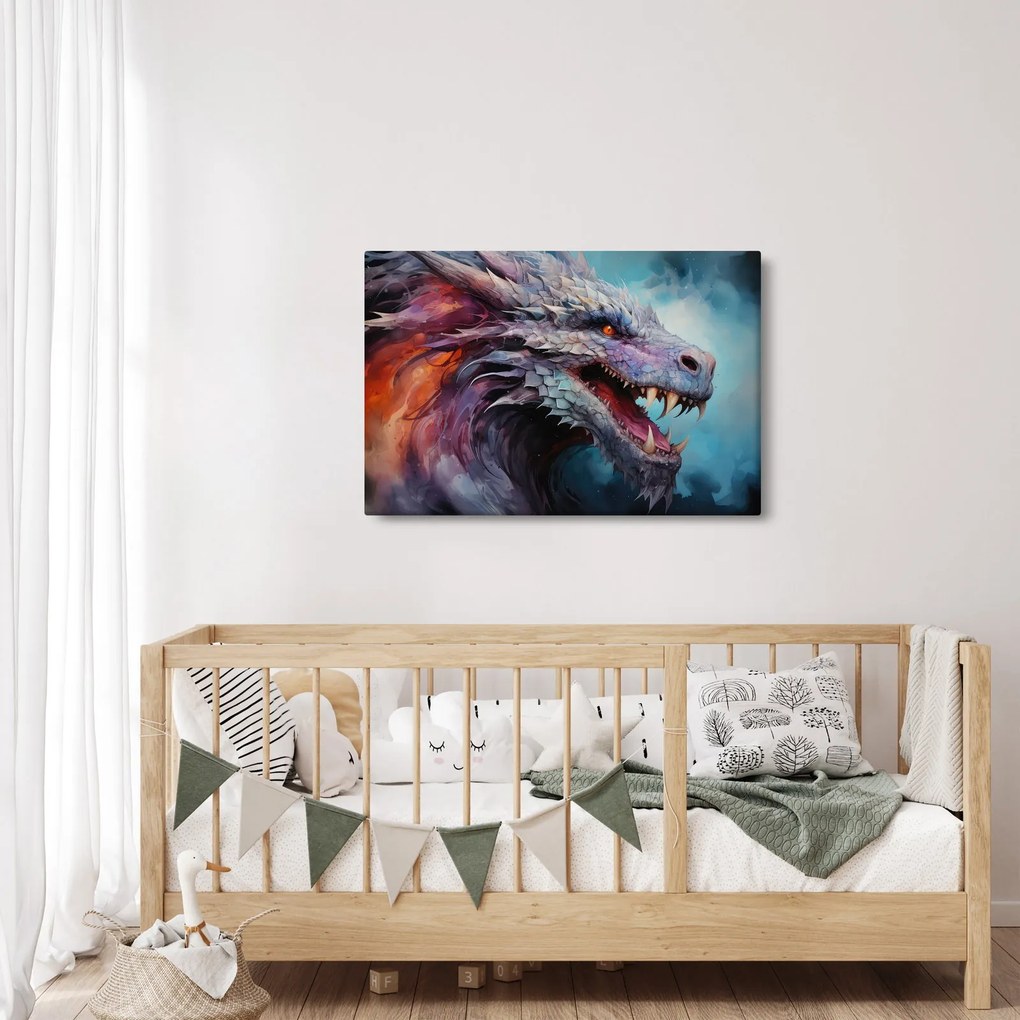 Tablou - Ilustrație a unui dragon (90x60 cm)