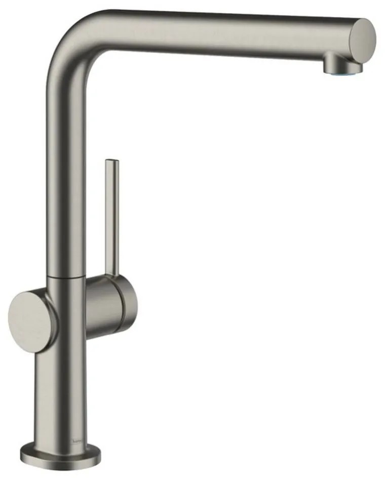 Baterie bucatarie clasica Hansgrohe Talis M54 270 cu 1 jet finisaj negru-crom periat