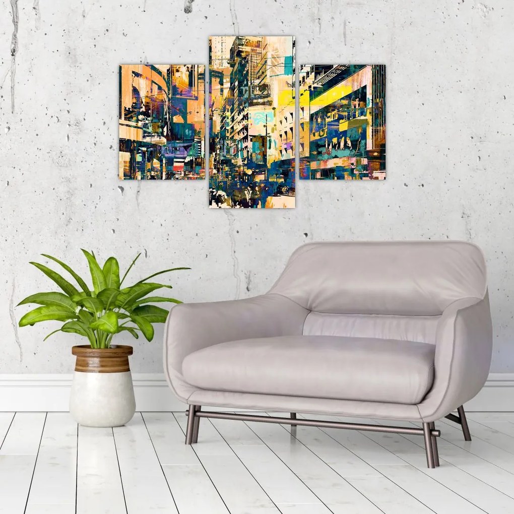 Tablou abstacțiunii pictate (90x60 cm)