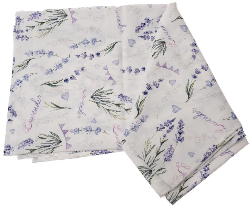 Fată de masă impermeabilă Lavandă, 140 x 140 cm
