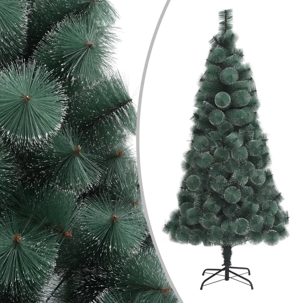 vidaXL Brad de Crăciun artificial cu suport, verde, 210 cm, PET