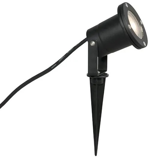 Spot modern inteligent negru cu cablu și ștecher 200cm incl. WiFi GU10 IP65 - Basic