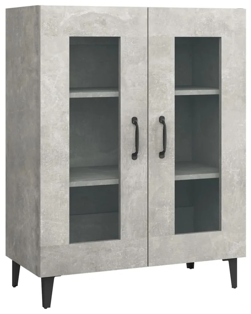 812127 vidaXL Dulap, gri beton, 69,5x34x90 cm, lemn compozit