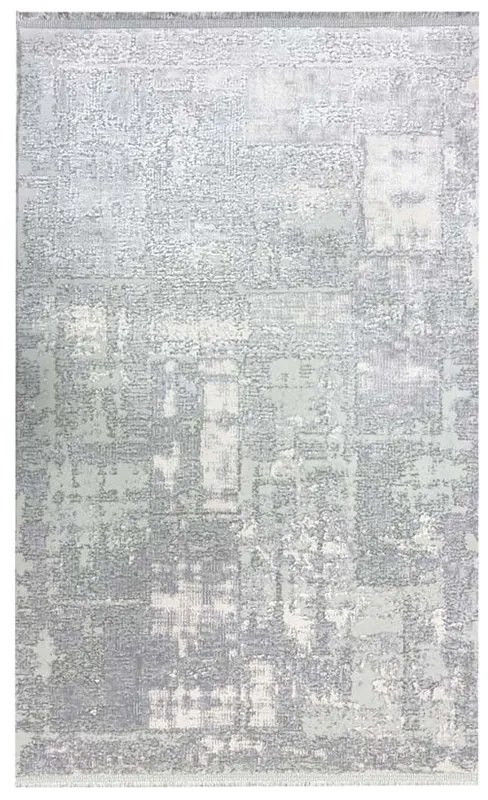 80x150 cm Covor de lux, 100% Acryl, Design Modern, Gri, Densitate 2800 gr/m2