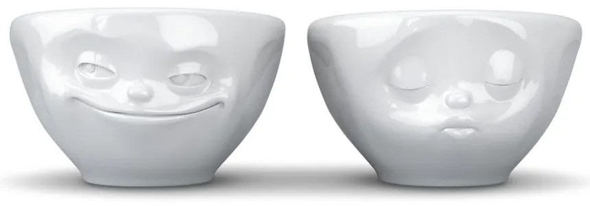 Boluri mici albe 2 buc. din porțelan 100 ml Grinning &amp; Kissing – 58products