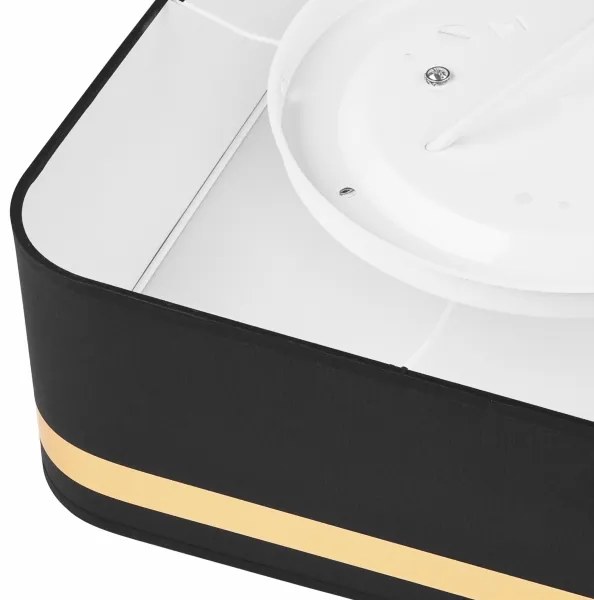 Plafonieră SIRJA SQUARE 2xE27/60W/230V 35x35 cm negru