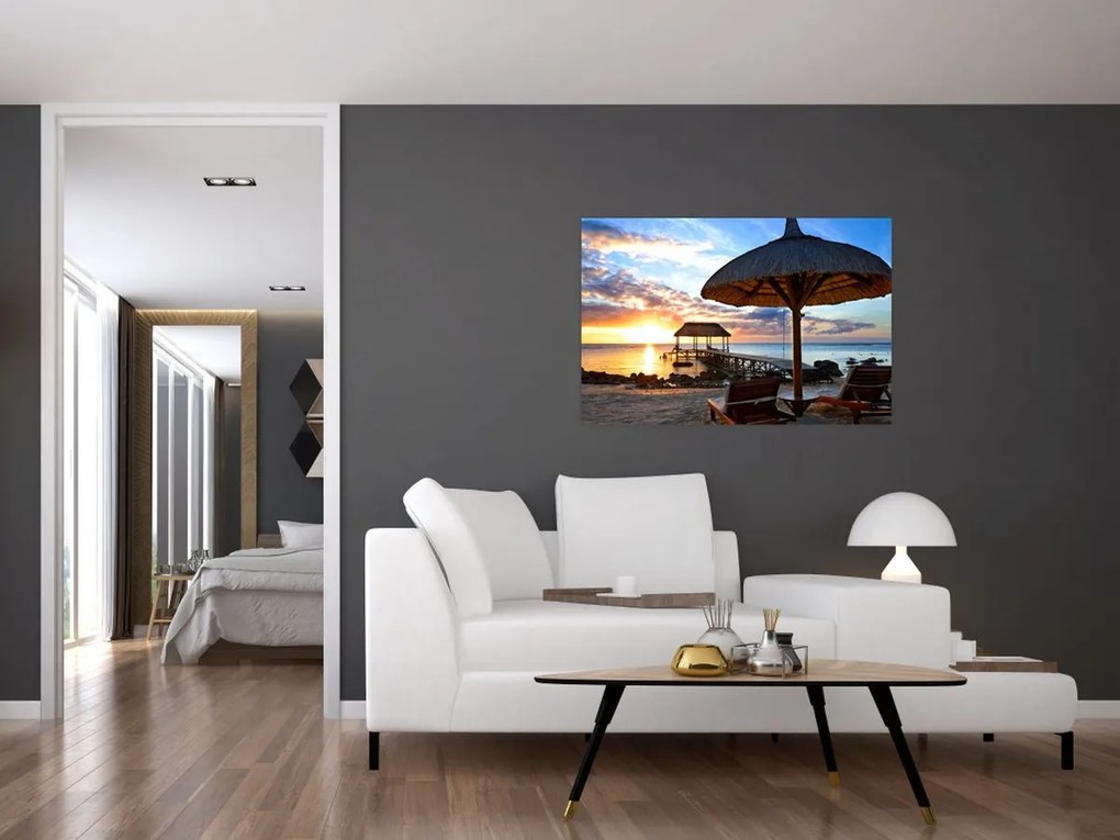 Tablou - Apus de soare în Mauritius (90x60 cm)