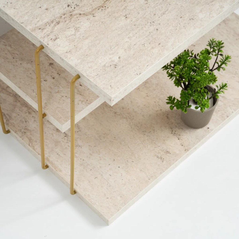 Masă de cafea Lifon Gold Travertine